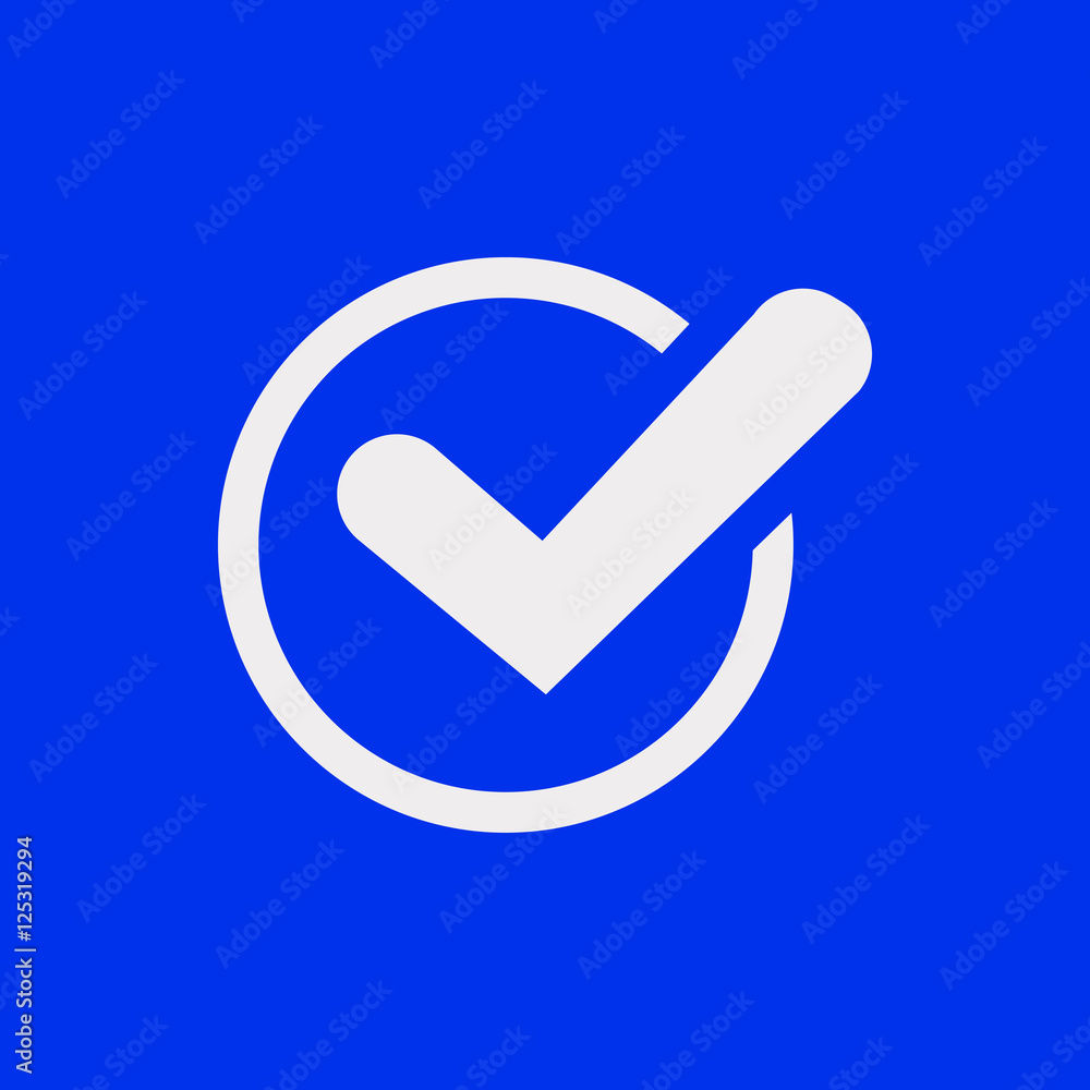 Confirm icons; vector illustration. Flat design style Confirm icons; vector illustration. Flat design style
