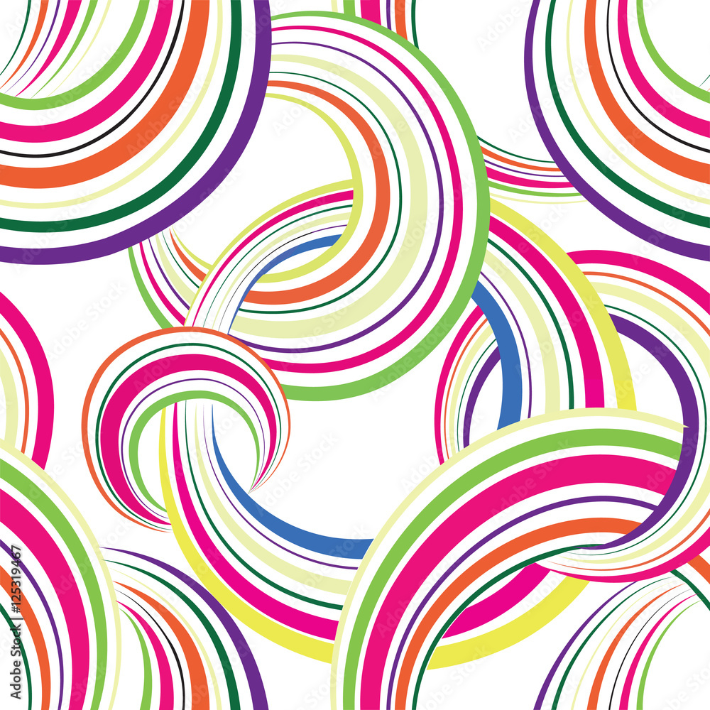 Abstract striped circle seamless pattern. Bubble ornamental background Abstract striped circle seamless pattern. Bubble ornamental background