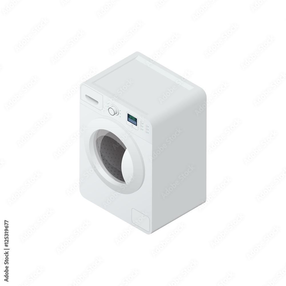 Washer Isolated Isometric Vector Illustration Washer Isolated Isometric Vector Illustration