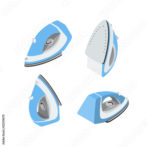 iron Isolated Isometric Vector Illustration