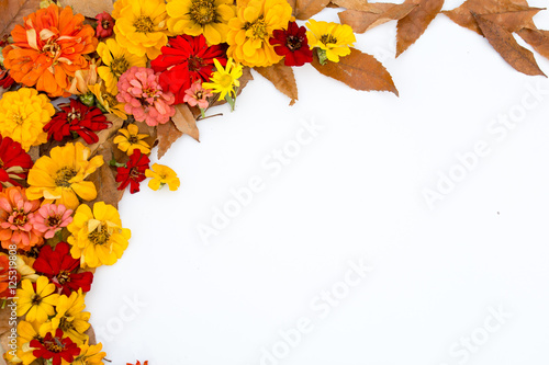Image made of flowers and leaves. © woaibj