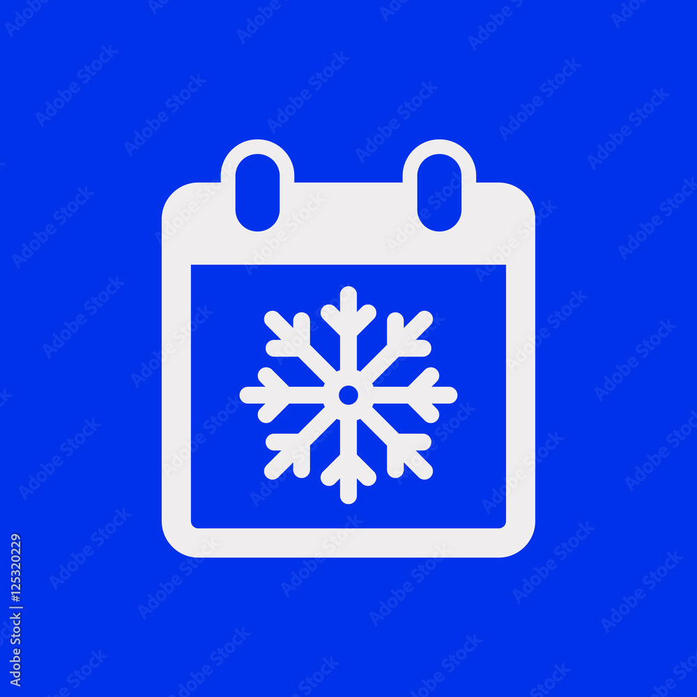 winter calendar icon stock vector illustration flat design winter calendar icon stock vector illustration flat design