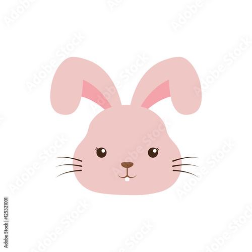 cute rabbit kawaii style vector illustration design © djvstock