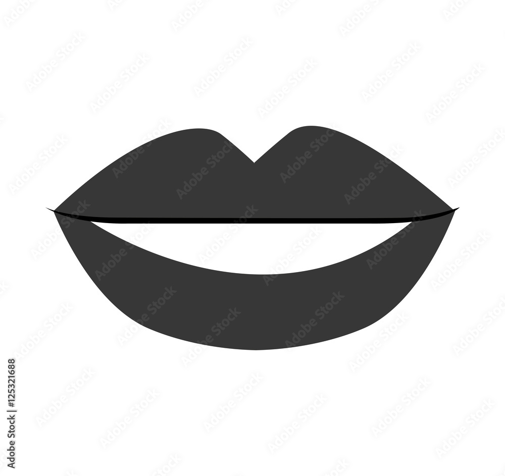 sexy female lips isolated icon vector illustration design