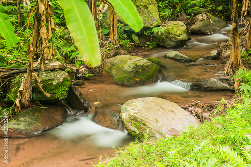 Water Flowing in Champa Thong Waterfall photo