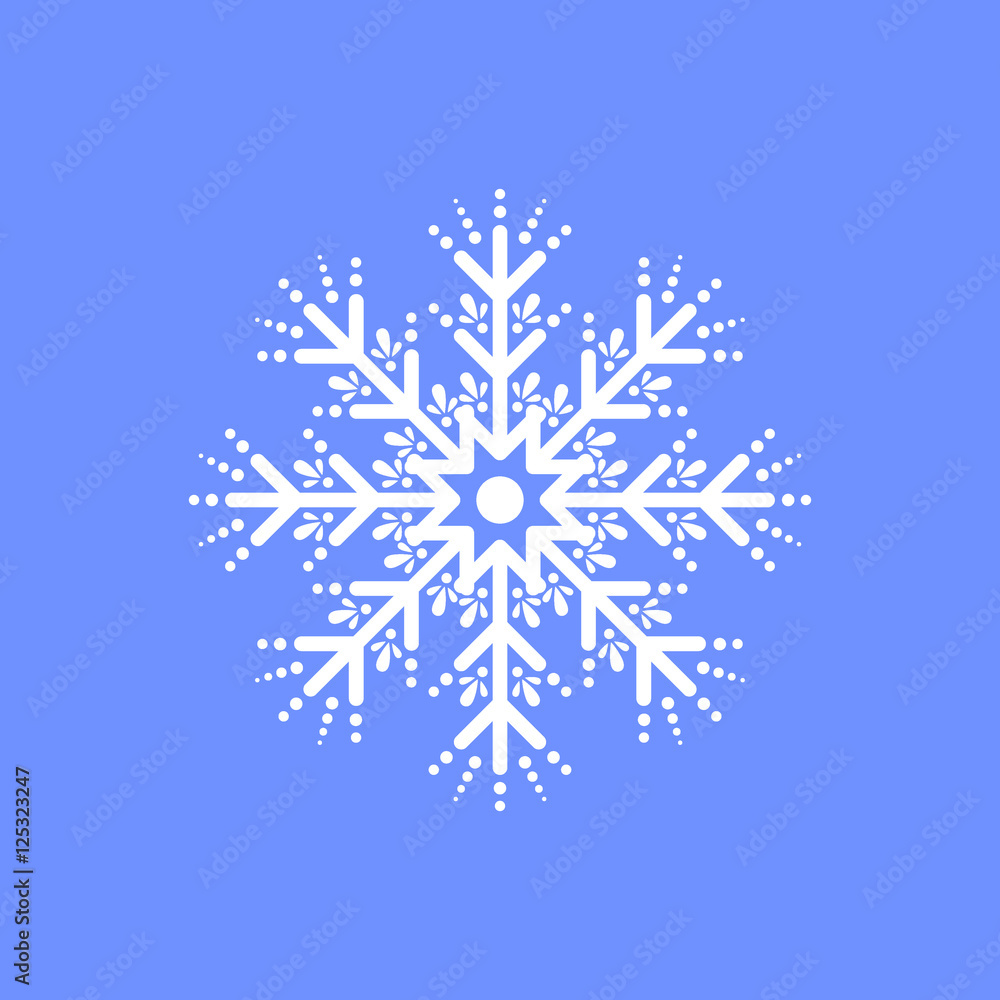 Snowflake on blue background for winter invitation card, vector logo icon template. Merry christmas, new year. Snowflake on blue background for winter invitation card, vector logo icon template. Merry christmas, new year.