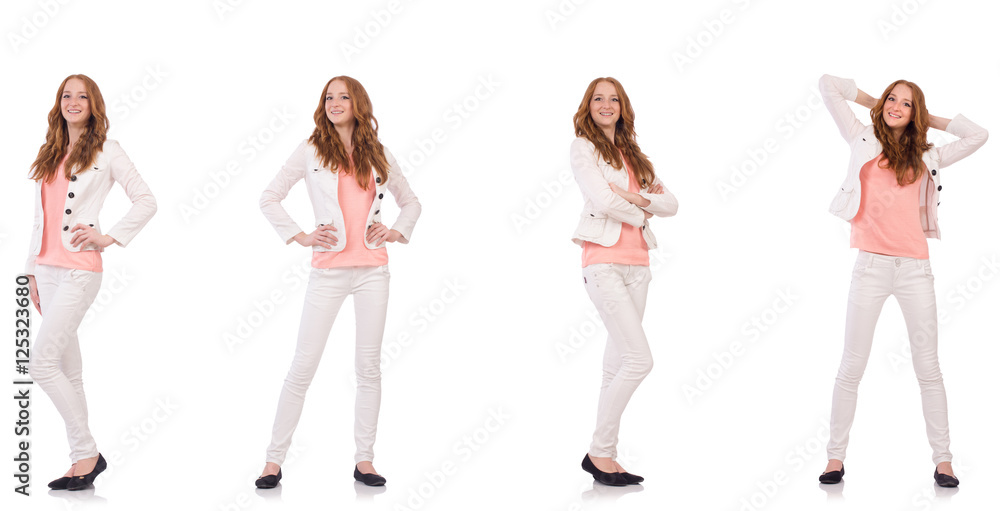 Young woman isolated on the white background Young woman isolated on the white background