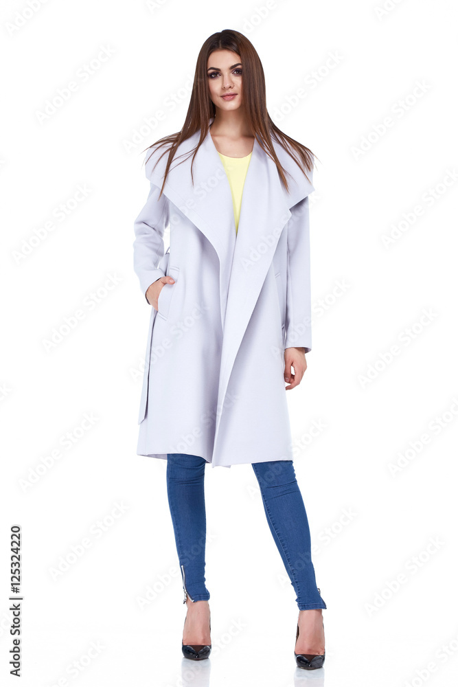 Beauty yang woman glamor model fashion clothes white background Beauty yang woman glamor model fashion clothes white background