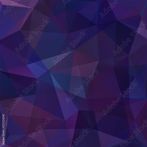 Geometric pattern, polygon triangles vector background in blue and purple tones. Illustration pattern