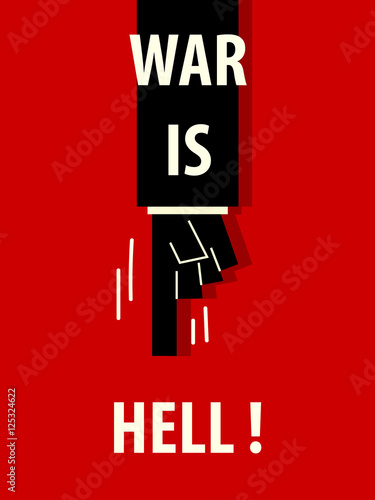 WAR IS HELL typography vector illustration