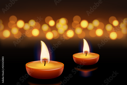 candles with lights