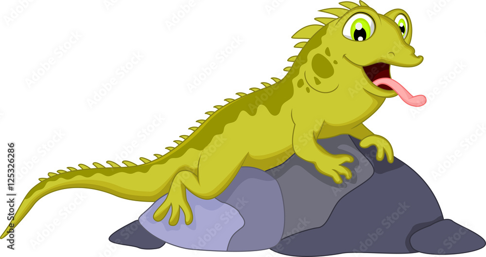 Obraz premium cute chameleon cartoon