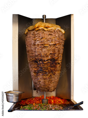 Middle Eastern Grilled Lamb Kebab Meat Isolated