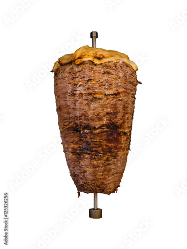 Middle Eastern Grilled Lamb Shawarma Meat Isolated