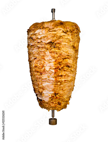 Isolated Middle East Grilled Chicken Kebab Meat