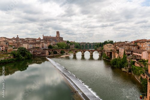 The village of Albi, France on a spring day.