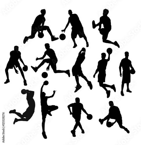 Basketball Sport Activity Silhouettes, illustration art vector design