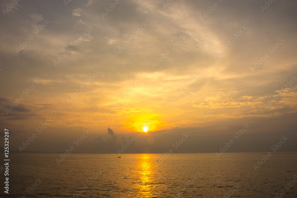 Sunset on sea Thailand