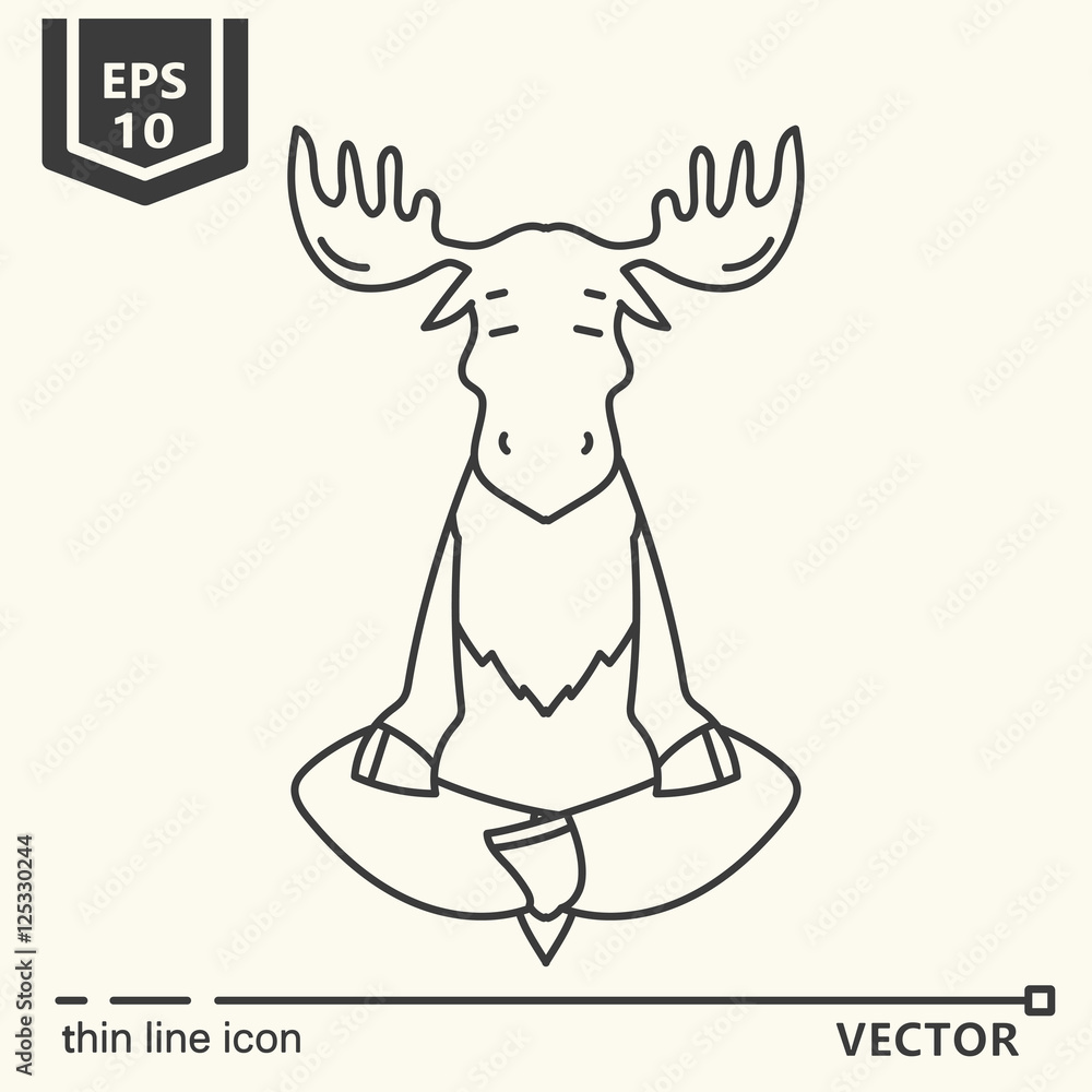 Fototapeta premium Meditative Animals series - moose