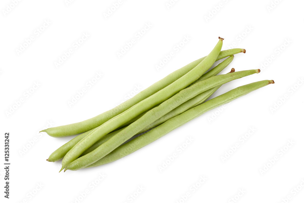 green beans or string beans isolated on white background green beans or string beans isolated on white background