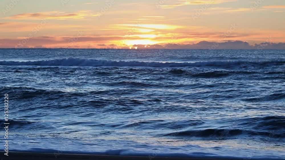 Beautiful seascape: morning view of Pacific Ocean waves on coast of Kamchatka Peninsula. Russia, Far East, Eurasia. Beautiful seascape: morning view of Pacific Ocean waves on coast of Kamchatka Peninsula. Russia, Far East, Eurasia.