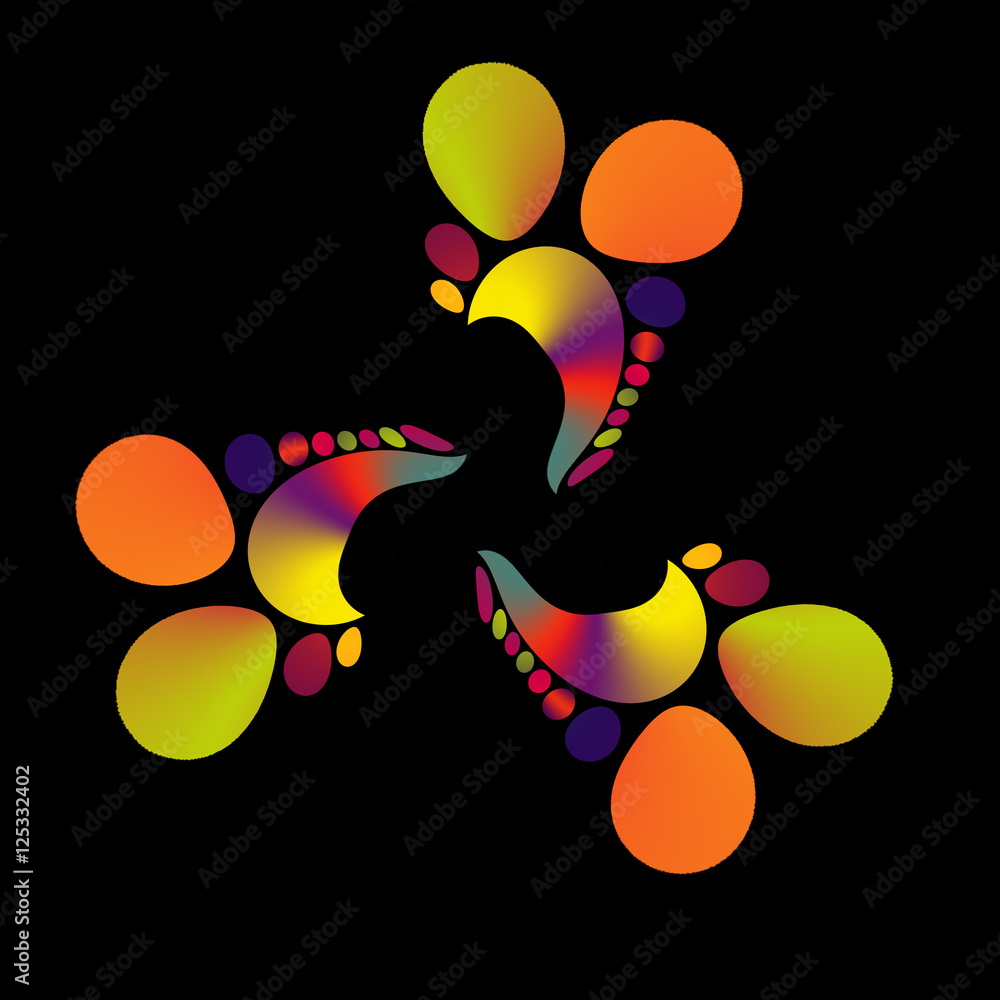 Multi colored logo