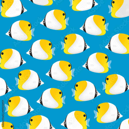 Bright angelfish pattern in vector format.