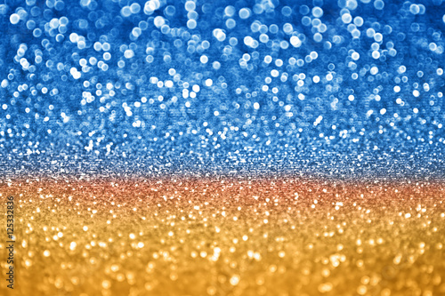 Принти на полотні Abstract glitz and glam blue gold sparkle background for Hanukkah, Chanukah or C