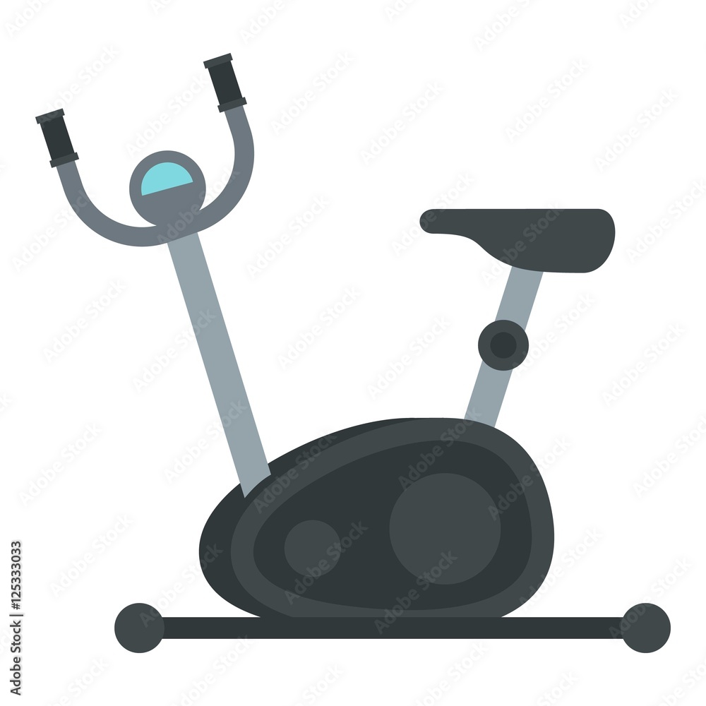 Exercise bike icon. Flat illustration of exercise bike vector icon for web Exercise bike icon. Flat illustration of exercise bike vector icon for web