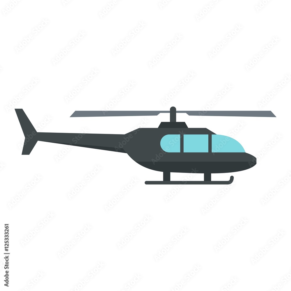 Helicopter icon. Flat illustration of helicopter vector icon for web