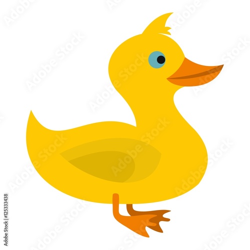 Duck icon. Flat illustration of duck vector icon for web photo