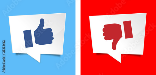 Thumbs up and thumbs down
