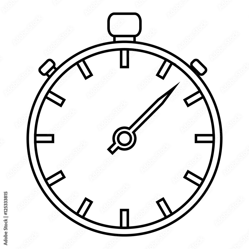 Stopwatch icon. Outline illustration of stopwatch vector icon for web Stopwatch icon. Outline illustration of stopwatch vector icon for web