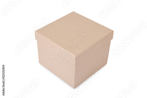 Cardboard box isolated on a white background © sripfoto