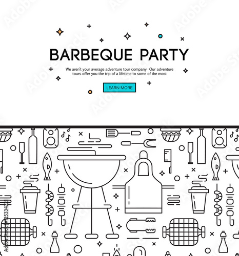 Barbeque party illustration