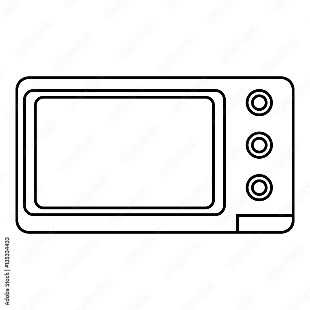 Microwave icon. Outline illustration of microwave vector icon for web Microwave icon. Outline illustration of microwave vector icon for web
