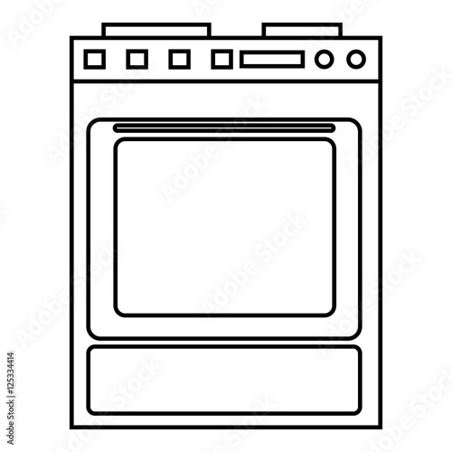 Gas stove icon. Outline illustration of gas stove vector icon for web