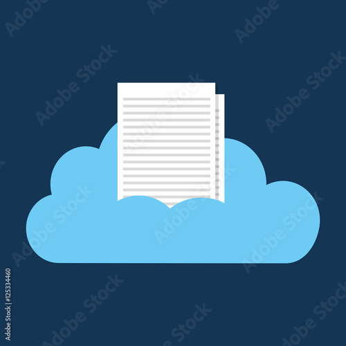cloud computing data storage vector illustration design