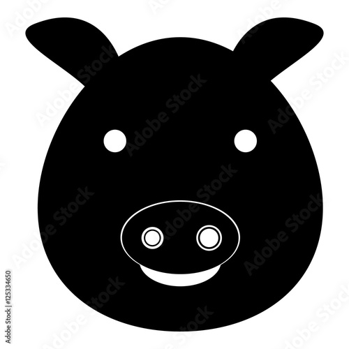 Pig icon. Simple illustration of pig vector icon for web