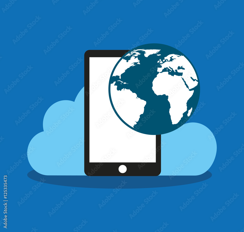 cloud computing data storage vector illustration design cloud computing data storage vector illustration design