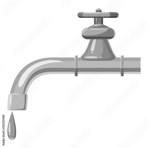 Tap icon. Gray monochrome illustration of tap vector icon for web