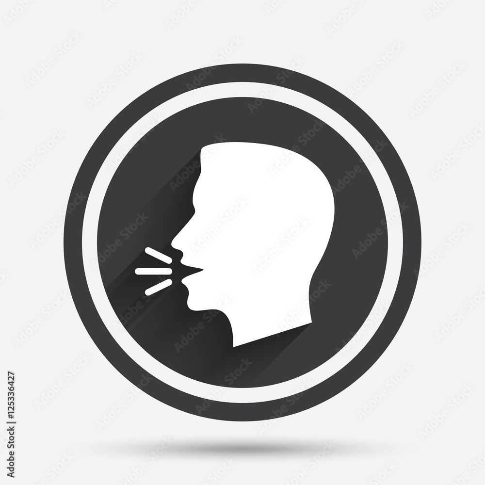 Talk or speak icon. Loud noise symbol. Talk or speak icon. Loud noise symbol.