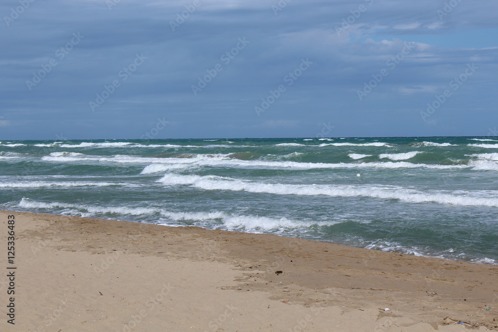 stormy sea in Marina di Lesina