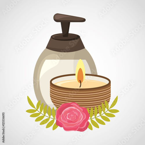 natural spa center icons vector illustration design