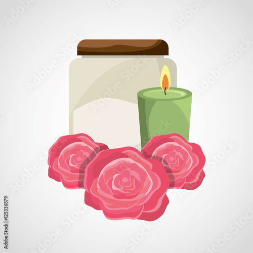 natural spa center icons vector illustration design
