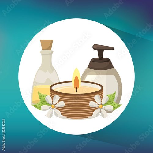 natural spa center icons vector illustration design