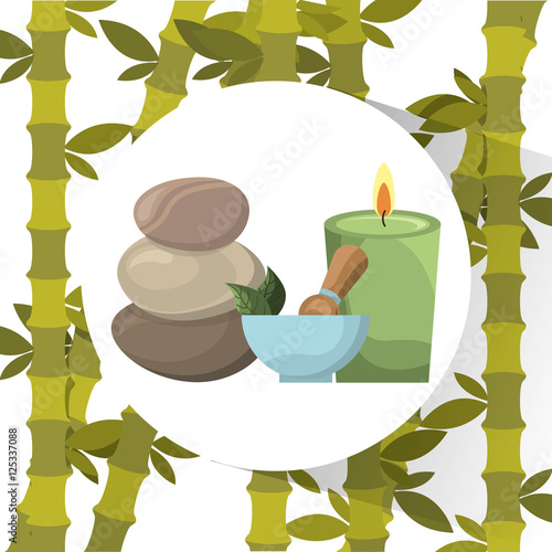 natural spa center icons vector illustration design