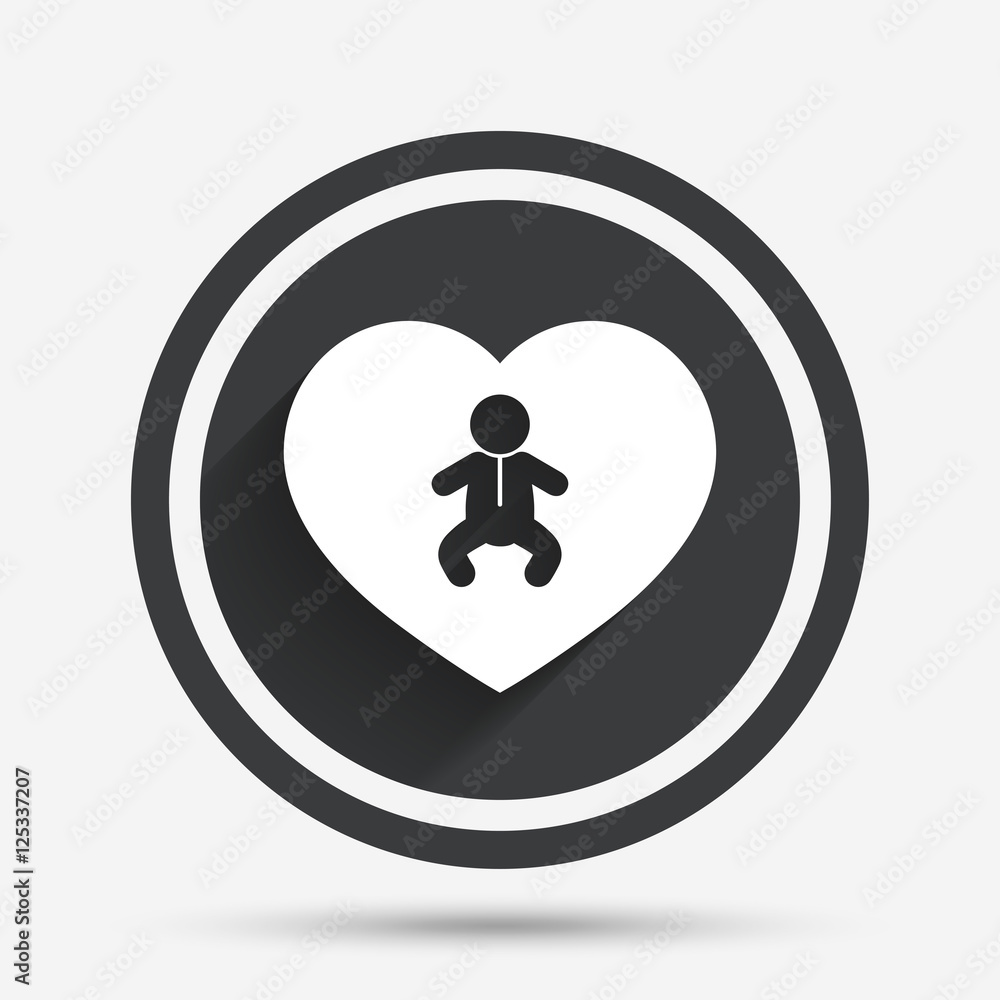 Love Baby infant icon. Toddler boy symbol. Love Baby infant icon. Toddler boy symbol.