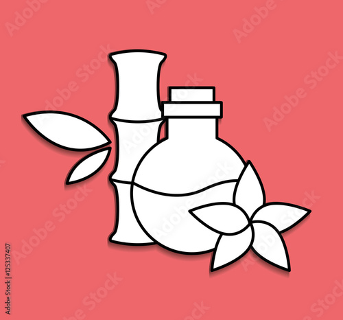 natural spa center icons vector illustration design