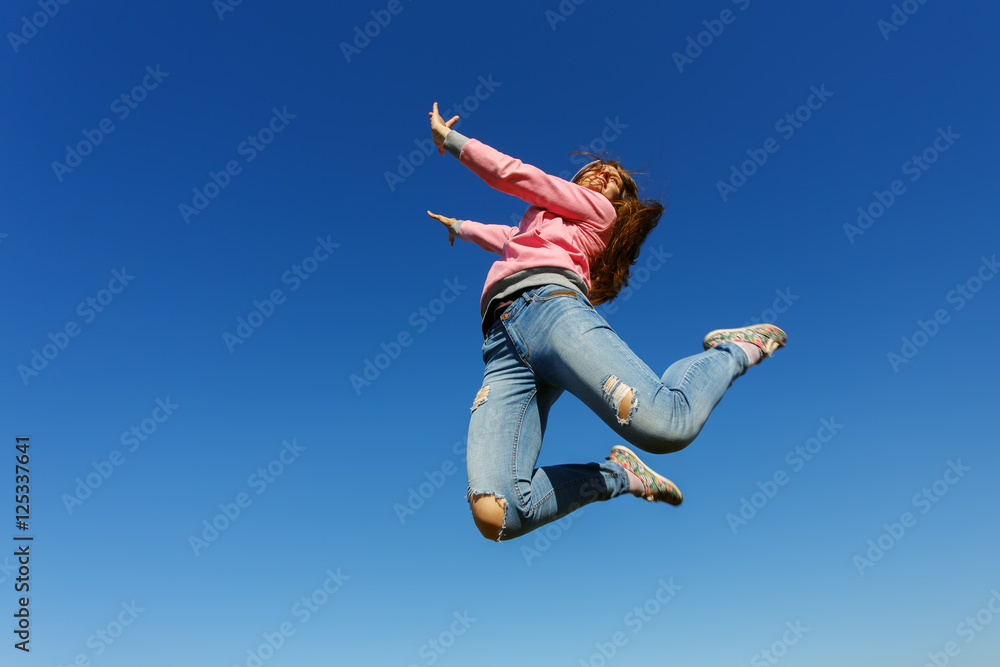 Young beautiful woman dancer jumping Young beautiful woman dancer jumping